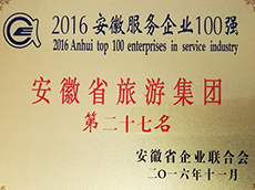 2016年(nián)度安徽服務企業100強